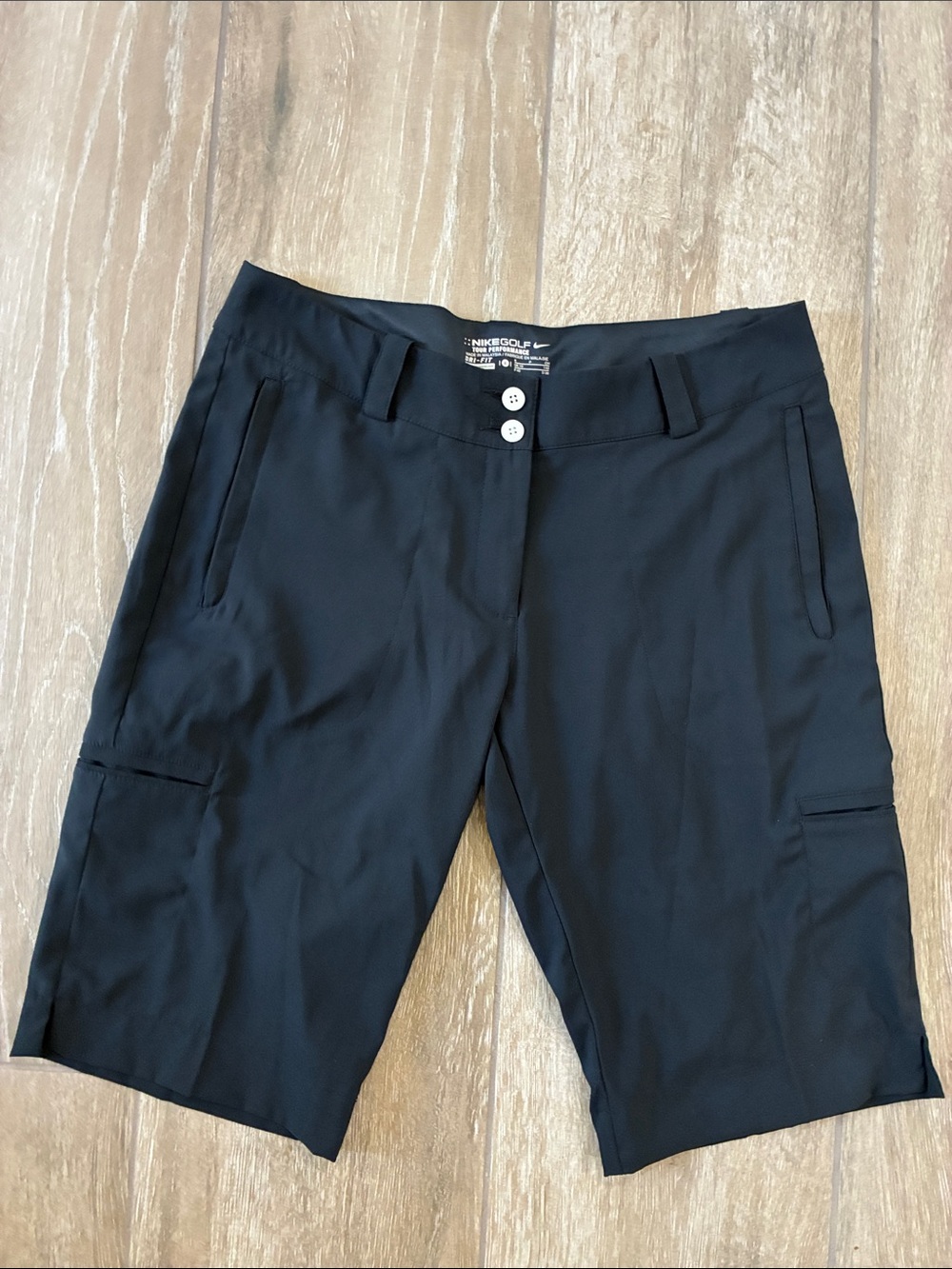 Nike Black Women's Golf Cargo Bermuda Shorts
